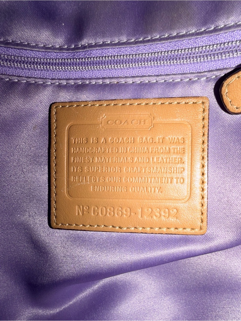 Coach Brown Signature Canvas Shoulder Bag with Tan Leather Flap - Picture 6 of 6